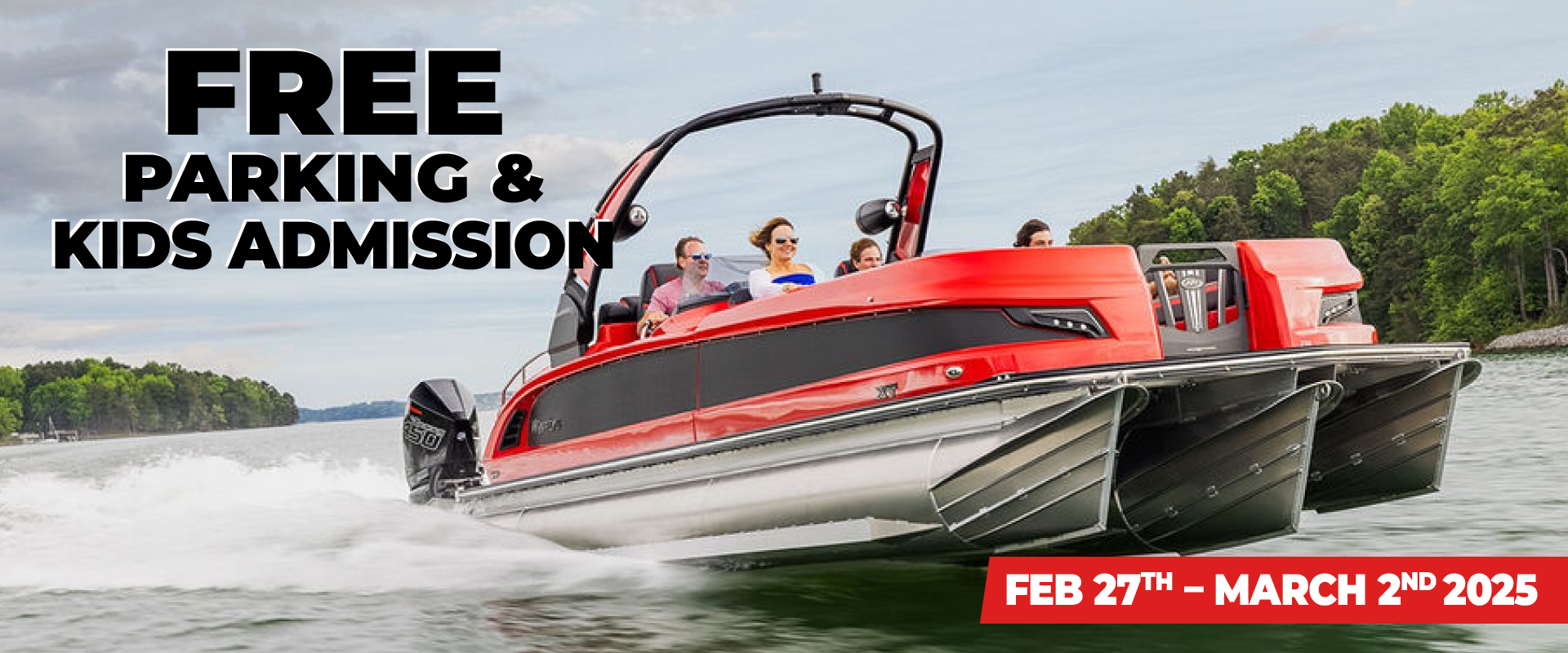 Free parking and kids admission at the boat show
